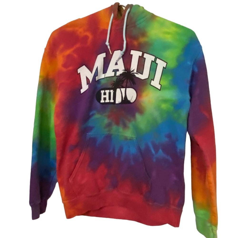 Vintage Maui Hawaii HI Surf Tie Dye Heavyweight Men’s S Hoodie